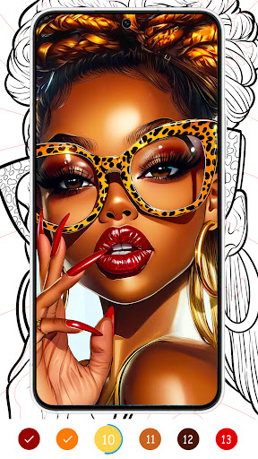 Black Color : Color By Number screenshot 1