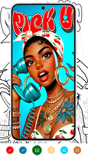 Black Color : Color By Number screenshot 2