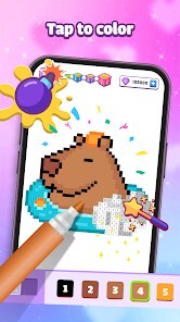 Pixel Number Cute Coloring screenshot 2