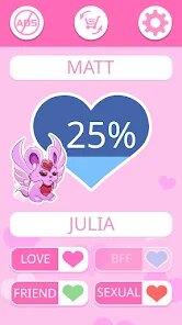 LOVE TEST - match calculator screenshot 1